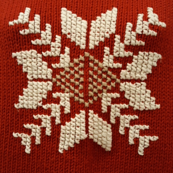 Red snowflake design sweater by Sonoma Size Large - Picture 3 of 12